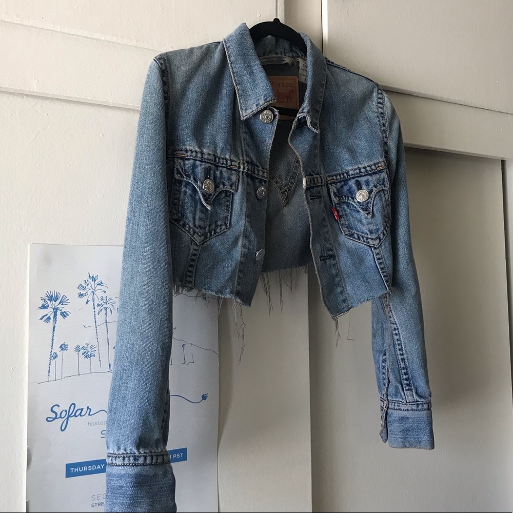 Levis crop denim jacket